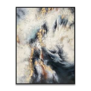 Dipinti decorativi fatti a mano arti murali marmo oro tela arte acrilico moderna decorazione per la casa dipinto a mano pittura di arte astratta - Product Image 4