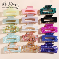 MiDairy 10.2Cm Hàn Quốc Thanh Lịch Khí Chất Tinh Tế Axit Axetic Tóc Kẹp Ngựa Đuôi Dọc Kẹp Tóc Vuốt