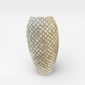 Jarrón de mesa hecho a mano con nácar, soporte decorativo para flores, artesanía de mosaico de conchas de Vietnam - Product Image 5