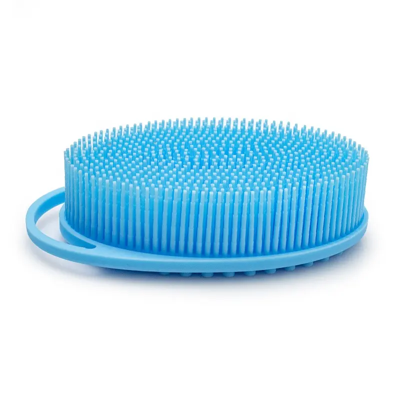 2023 Offre Spéciale brosse de bain doux exfoliant tête plate facile à tenir brosse de bain en silicone pour le corps