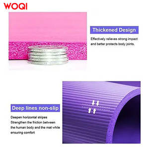 Tapis de yoga Woqi 6 mm d'épaisseur, en TPE antidérapant, pour exercices de fitness à domicile et en intérieur - Product Image 5