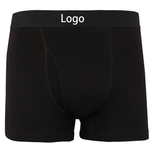 Men's Natural Cotton Knit Boxers Stretch Mid Waist Boxer Briefs with Comfort Pouch and Open Fly