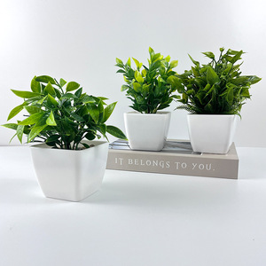 Plante artificielle Jinhe, mini plante en pot pour bureau, combinaison de fleurs et d'herbes ornementales, petite décoration intérieure 10cm-30cm PVC - Product Image 3