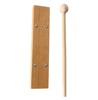 Best Selling 1 Tone Wind Chime & Wooden Hand Bell Orff Percussion Instrument with Mallet Durable Portable for School Gaming