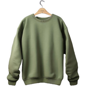 Sudadera forrada Polar-Sudadera cálida informal de manga larga de algodón pesado-Jersey de invierno de cuello redondo suave - Product Image 5