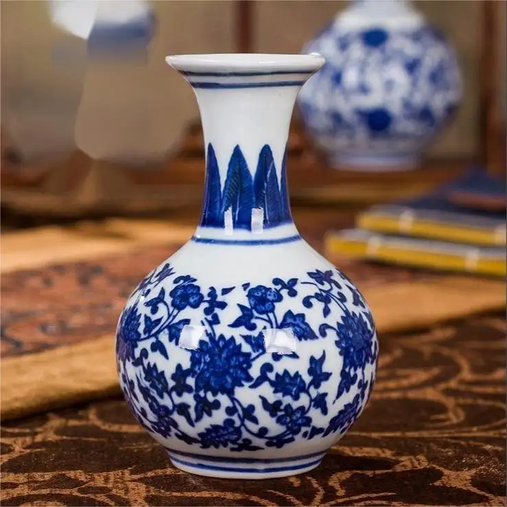 Chinesische blaue und weiße Porzellan hochzeits dekorations porzellan vase