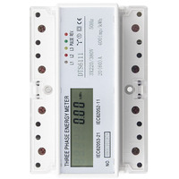 DTS6111 rail de guidage électronique triphasé à quatre fils compteur intelligent multifonctionnel électricité