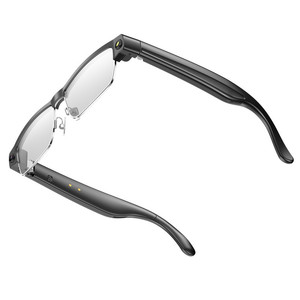 Smart <b>Glasses</b> L802 8MP <b>Camera</b> AI Translation Bluetooth Cycling Sunglasses Black Rim Silver Lens - Product Image 3
