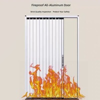 Porte pliante accordéon en panneaux d'aluminium sur mesure, porte de séparation thermique et climatique