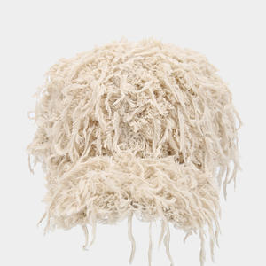 Automne hiver en peluche casquette de Baseball créative imitation fourrure avec frange de plumes de dinde à la mode chaud pour les voyages à la plage - Product Image 4