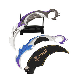 Valorant enfants jouets en métal couteau armes accessoires garçons cadeaux d'anniversaire couteau jouets avec cuir <span class=keywords><strong>Tik</strong></span> <span class=keywords><strong>Tok</strong></span> Cool Cosplay couteau - Product Image 1