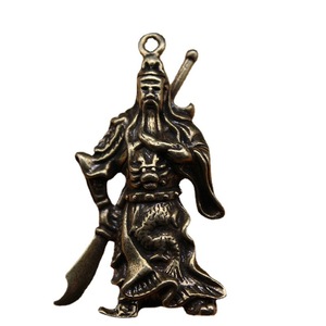 จี้พวงกุญแจรูปปั้นกวนกงทองเหลือง 55 มม. อุปกรณ์ตกแต่งกุญแจรถ - Product Image 5