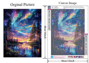 Beautiful Aurora Landscapes 5d <span class=keywords><strong>Diamond</strong></span> <span class=keywords><strong>Painting</strong></span> Kit <span class=keywords><strong>Diamond</strong></span> Art <span class=keywords><strong>Painting</strong></span> pour adultes Peinture par numéros - Product Image 2