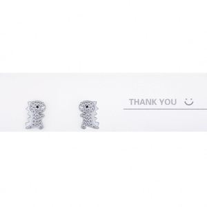 Dylam Plated Piercing Delicate Accessories Trendy 5A Cubic Zirconia Ear <b>Studs</b> 925 Sterling <b>Silver</b> Cute Dinosaur CZ Ear <b>Studs</b> - Product Image 5