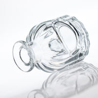 Bouteille de diffuseur de roseaux en verre rond transparent décoratif de luxe, vente en gros, 100ml
