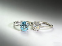 Bague de luxe en argent sterling 925 scintillante avec zircone cubique, design ovale solitaire réglable pour mariage et cocktail