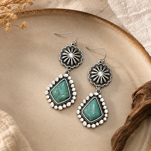 Orecchini Pendenti Boho a Goccia con Margherite, Gioielli Vintage da Sposa per Donne - Product Image 3