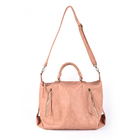 Nouveau design, sac fourre-tout décontracté pour femme en cuir PU de haute qualité, style vintage, avec détails rivets, longue bandoulière, été/automne/printemps