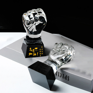 All'ingrosso K9 personalizzabile cristallo premi 3D Logo pugno trofeo come centrotavola altri oggetti di cristallo - Product Image 5