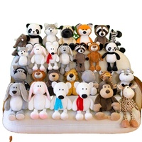 Peluches de chevaux de la série Animaux de la jungle, authentiques pour le commerce extérieur, animaux en peluche de dessin animé, poupées pour machine à griffes, super douces, 25-35 cm