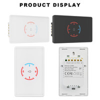 OCY Tuya APP 3500W Interruptores de pared para calentador de agua con control de tiempo de doble corte, bloqueo infantil estándar, OTA, Wifi, y cristal con tacto suave 2.5D, para EE. UU.