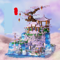Nouveautés Venyoe DIY Modèle 3D Micro Briques 16290 Blocs de Construction Miniatures en Plastique Maison dans les Arbres de Chang'e Culture Chinoise Balody Lune