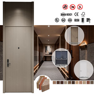 Puerta Cortafuego para Hoteles con Certificación AS, Estilo Moderno, Puerta Contra Incendios con Clasificación Comercial <span class=keywords><strong>de</strong></span> 30, 60 y 90 Minutos, Puertas <span class=keywords><strong>de</strong></span> Madera Resistentes al Fuego - Product Image 3