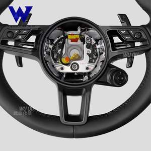 Adaptateur de volant en cuir <span class=keywords><strong>SC</strong></span> adapté aux ventes directes d'usine <span class=keywords><strong>Porsche</strong></span> 718 991 <span class=keywords><strong>911</strong></span> Panamera Cayenne Cayman Boxster - Product Image 4