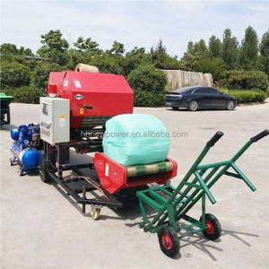 Envoltura automática de pacas de heno de ensilaje redondo para uso agrícola, Mini envoltorio de heno de forraje de hierba de paja redonda, envolvedora de tiras de cáscara de arroz - Product Image 1