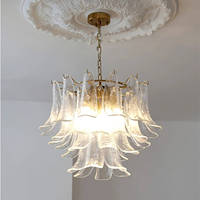 Lustre en verre de style américain, fait main, hôtel, mariage, salon, lustre en verre de murano moderne
