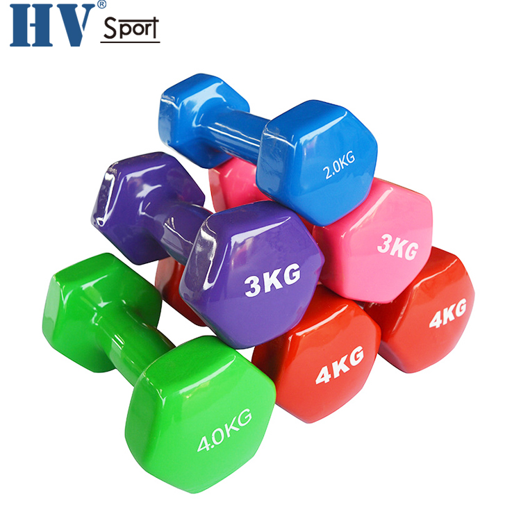 Экологичные виниловые гантели с покрытием красочные виниловые гантели