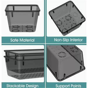 Organizador de Escritorio, Organizador de Artículos de Papelería, Organizador de Cosméticos, Caja Divisora Transparente para Almacenamiento - Product Image 2