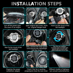 Ampoule de phare LED A81 MAX 150W 6000K-6500K 20000lm H4/H7/H11 avec lentille de projecteur, super lumineuse, pour feux de brouillard et de conduite, garantie 2 ans, vente en gros - Product Image 4