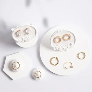 Rak Pajangan Perhiasan, Perlengkapan Foto Perhiasan, Penyimpanan Toko, Ornamen, Rak Pajangan Cincin Plester Buatan Tangan, Penyangga Cincin, Plat Penyangga - Product Image 3