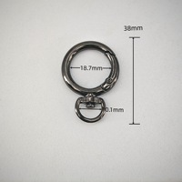 Fermoir rond à ressort porte-clés personnalisé rotatif joint torique fermoir Clips joint torique porte-clés pour sac matériel pendentif bricolage porte-clés accessoires