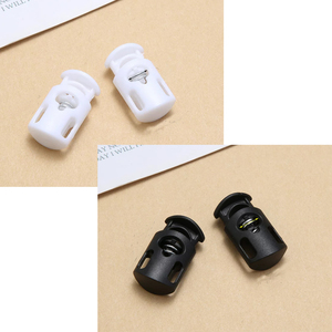 Penutup Plastik Hitam Pengunci Tali Lubang 8mm Klip Pengatur Tali Pakaian Tali Sepatu Olahraga Aksesoris Tali <span class=keywords><strong>Bungee</strong></span> Tahan Air - Product Image 5