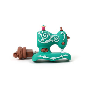 فلاش USB على شكل ماكينة خياطة كرتونية ومقص، ذاكرة تخزين محمولة مخصصة 8 جيجابايت 16 جيجابايت 32 جيجابايت، قرص فلاش مطاطي من البلاستيك - Product Image 6