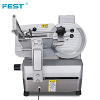 Machine à trancher le bœuf commerciale, trancheuse à viande fine pour rouleaux d'agneau, trancheuse automatique à viande congelée avec couteau de 300 mm