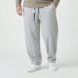 Plus Size Grote Dikke Mannen Sportieve Effen Geverfde Joggingbroeken Joggers Katoen Stretch Ademend Ontspannen Pasvorm Trekkoord Elastisch 6XL 8XL 10XL - Product Image 1