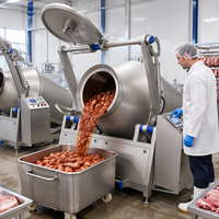 Machine à marinade hydraulique sous vide pour viande de dinde, sucuk, saucisses, doner kebab, poulet, shawarma, pour usine de transformation de viande