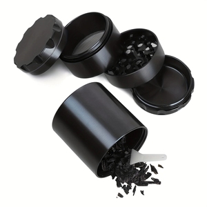 Wholesale OEM Logo Premium Metal with Storage Jar 50mm 5 Layer Aluminium <b>Herb</b> - Product Image 2