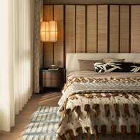 Ensemble de meubles de luxe en bois massif pour hôtel et appartement, design italien moderne, suite chambre principale, salon et salle à manger