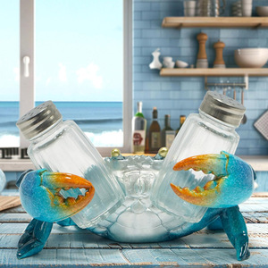 Figura Decorativa Personalizada de Caballito de Mar con Salero y Pimentero, Decoración Tropical para Bar, Cocina, Restaurante, Mesa - Product Image 3