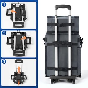 Bolsa Refrigeradora con Ruedas y Asa para 72 Latas, Nevera Portátil Plegable para Playa, Camping y Eventos Deportivos - Product Image 5