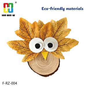Kit de Bricolage Hibou en Tranches de Bois Hanwenge pour Enfants – Éducatif, Écologique, Non Toxique, Thème Nature, Jouet Artistique pour la Maternelle et la Préparation STEM en Automne - Product Image 1