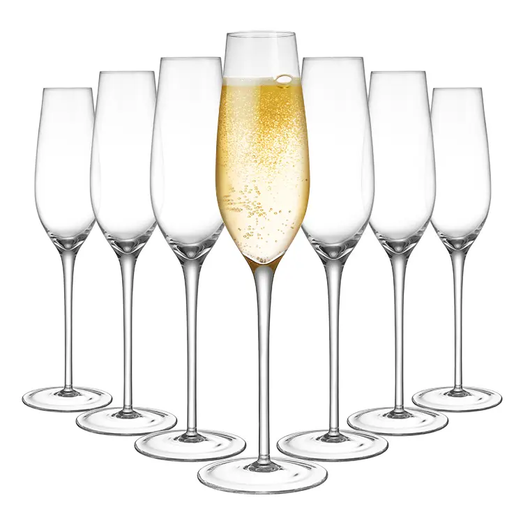 Verkaufs schlager 210ml hand gefertigte Kristall getränke Bar Glaswaren Weißrot Wein Trinkgläser Flöten Set Champagner glas