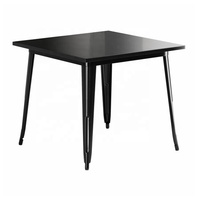 Table de bistrot industrielle moderne en métal 36'' x 36'' - Forme carrée, durable, imperméable pour la maison, l'atelier, l'intérieur/l'extérieur, les cafés
