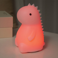Lampe à led en silicone souple et écologique pour enfants, lampe de nuit en forme de champignon 3D, animaux mignons, pour dormir