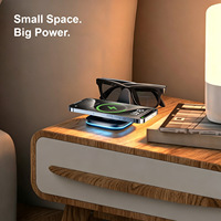 Station de charge et support compatible pour lunettes intelligentes Meta Ray-Ban avec aspiration magnétique, ports USB-C et USB, support 2-en-1 pour lunettes