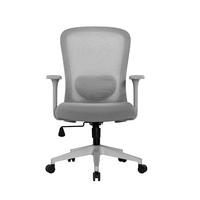 Usine prix de gros chaise de bureau du personnel mi-dossier visiteur gris chaise pivotante confortable chaise de bureau ergonomique